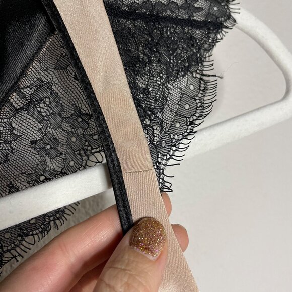 Jay Godfrey Holden Slim Racer Back Dress Size 4 Silk Lace Black Nude - Picture 3 of 8